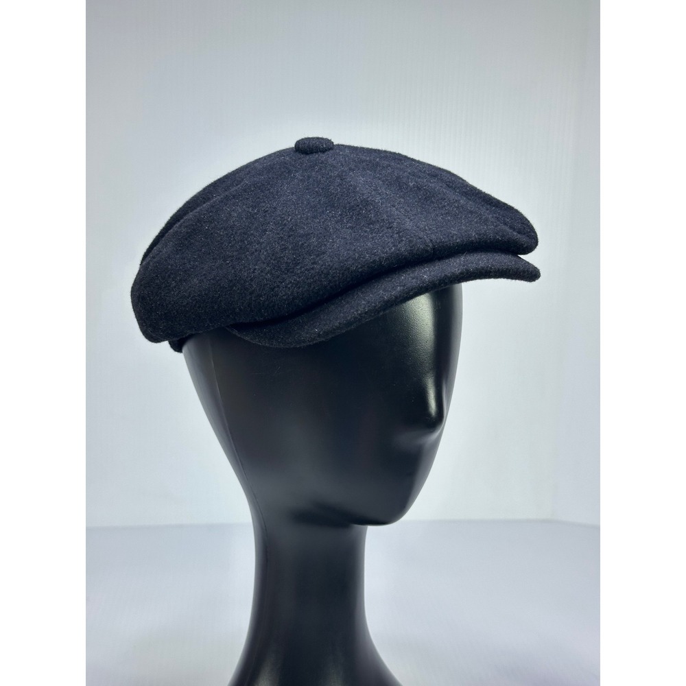 Stetson Hatteras Newsboy Cap Wool Cashmere Charcoal Gray Flat Hat 57 6840101/32